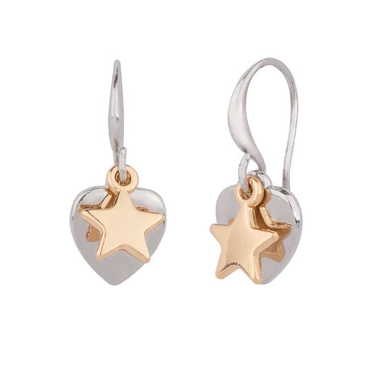Heart & Star Drop Earrings