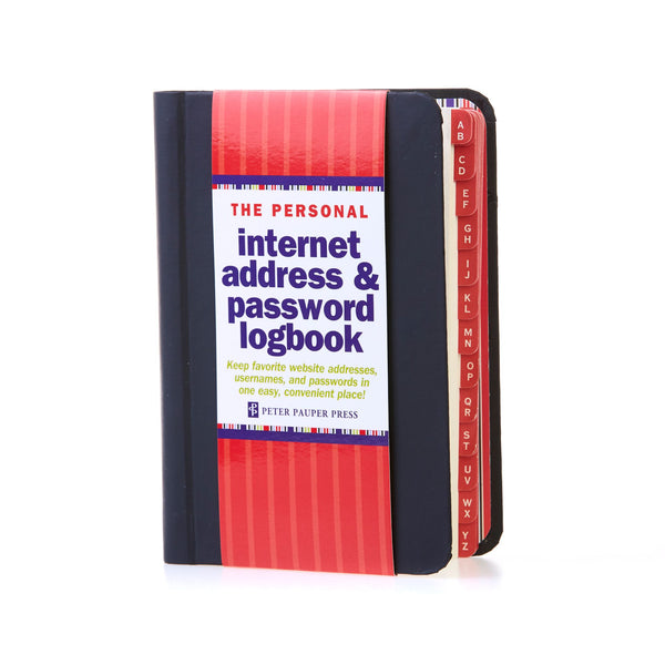 Diario Password E Indirizzi Organizer – Rosso 145x178 Mm, Copertina In Similpelle, 140 Pagine Con Indici A-Z E 4 Sezioni